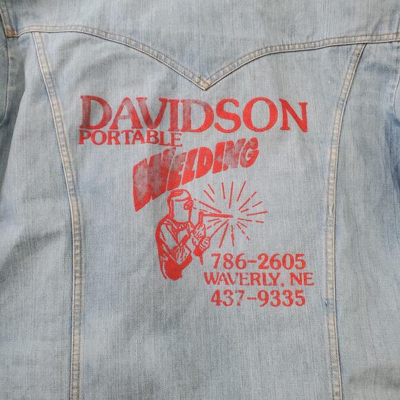 Vintage Lee Storm Rider Jacket Mens Large Sherpa Lined Workwear Thrashed 80s - Picture 3 of 14